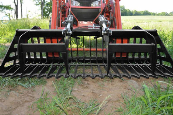 Loflin Fabrication Compact Tractor Rock Bucket Grapple