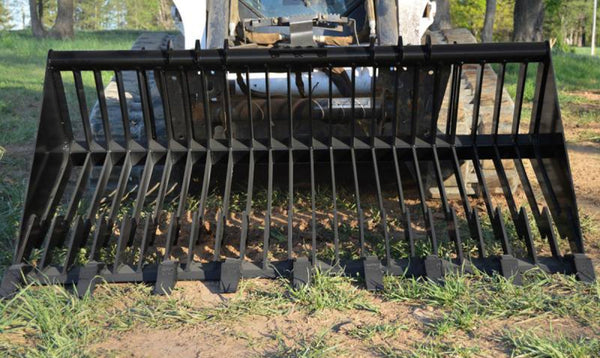 Loflin Fabrication Old Style Skid Steer Rock Bucket W/Teeth